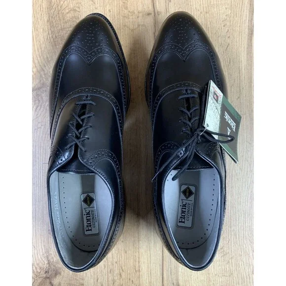 Etonic Men Oxfords Brogue Golf Shoes  Leather Gore-Tex Black Wide Size 12EEE Etonic golf shorts men - Gem main image 2
